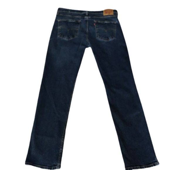 Levis 505 Jeans Mens Size 36x34 Straight Fit All Cotton Dark Wash - Picture 5 of 5